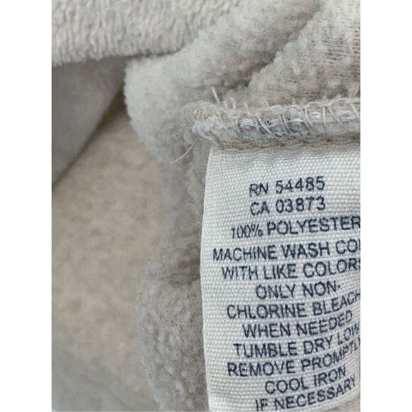 American Eagle Outfitters Fleece Sweater 1/4 Zip Y2K Men Large Gray Beige - Picture 9 of 12